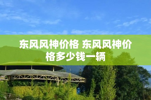 东风风神价格 东风风神价格多少钱一辆