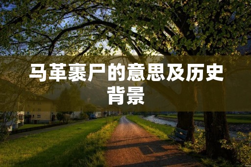 马革裹尸的意思及历史背景