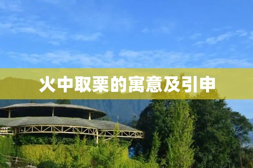 火中取栗的寓意及引申