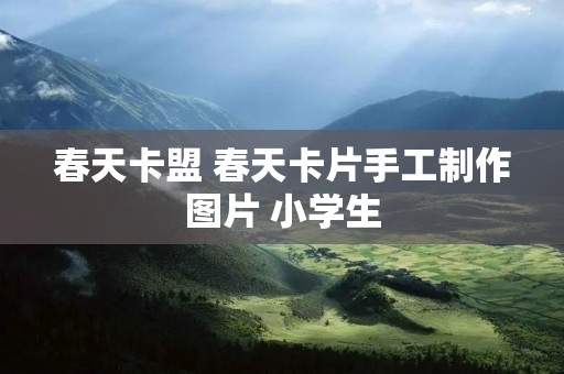 春天卡盟 春天卡片手工制作图片 小学生