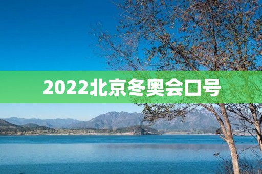 2022北京冬奥会口号：同心筑梦，冬奥同行