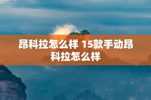 昂科拉怎么样 15款手动昂科拉怎么样