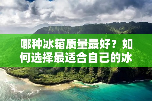 哪种冰箱质量最好？如何选择最适合自己的冰箱？