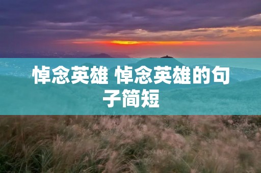 悼念英雄 悼念英雄的句子简短