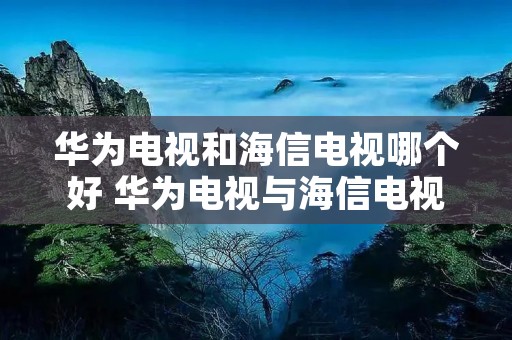 华为电视和海信电视哪个好 华为电视与海信电视哪个好