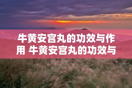 牛黄安宫丸的功效与作用 牛黄安宫丸的功效与作用和用法