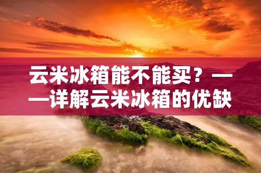 云米冰箱能不能买？——详解云米冰箱的优缺点
