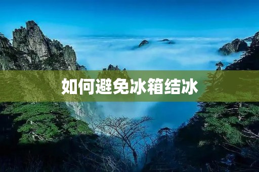 如何避免冰箱结冰