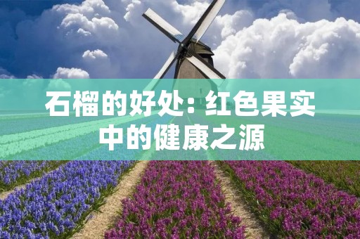 石榴的好处: 红色果实中的健康之源