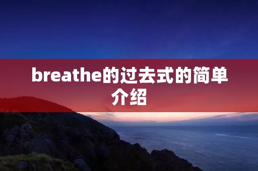breathe的过去式的简单介绍