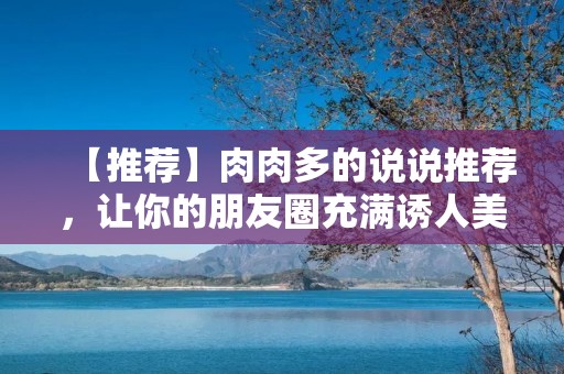 【推荐】肉肉多的说说推荐,让你的朋友圈充满诱人美食