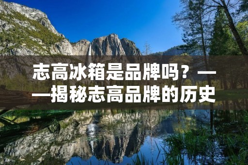志高冰箱是品牌吗？——揭秘志高品牌的历史与发展