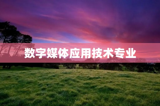 数字媒体应用技术专业：掌握数字时代的核心技能