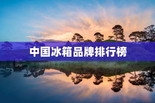 中国冰箱品牌排行榜：哪些品牌是消费者的最爱？