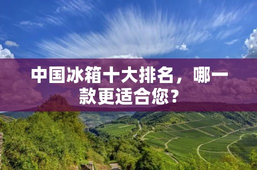 中国冰箱十大排名，哪一款更适合您？