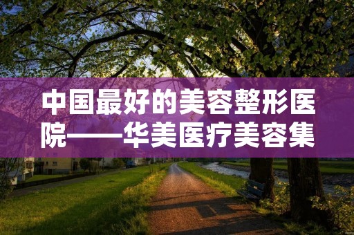 中国最好的美容整形医院——华美医疗美容集团
