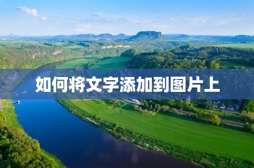 如何将文字添加到图片上