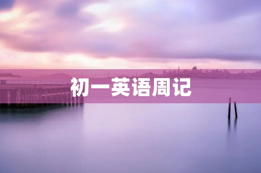 初一英语周记：我的英语学习