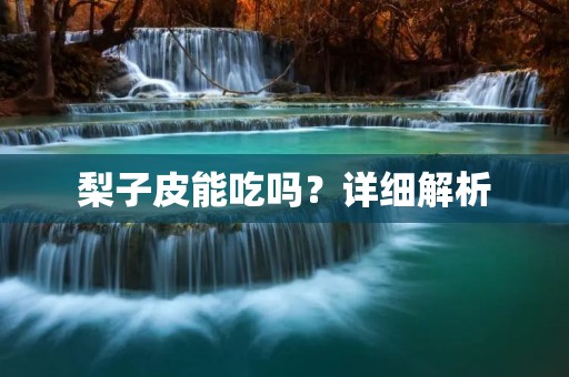 梨子皮能吃吗？详细解析