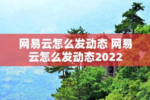 网易云怎么发动态 网易云怎么发动态2022