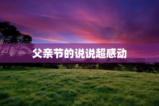 父亲节的说说超感动:感恩父爱,传承父道