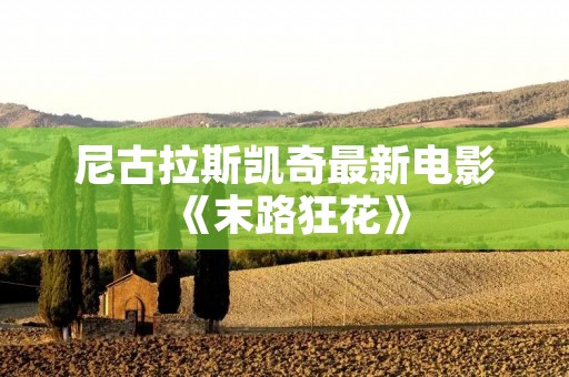 尼古拉斯凯奇最新电影《末路狂花》:疯狂与温情的交织