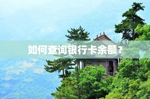 如何查询**卡余额？