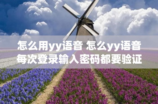 怎么用yy语音 怎么yy语音每次登录输入密码都要验证