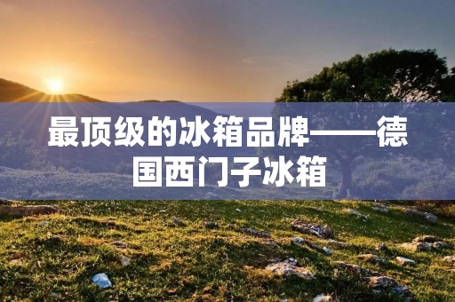 最顶级的冰箱品牌——德国西门子冰箱 最顶级的冰箱品牌——德国西门子冰箱