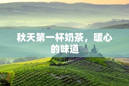 秋天第一杯奶茶,暖心的味道