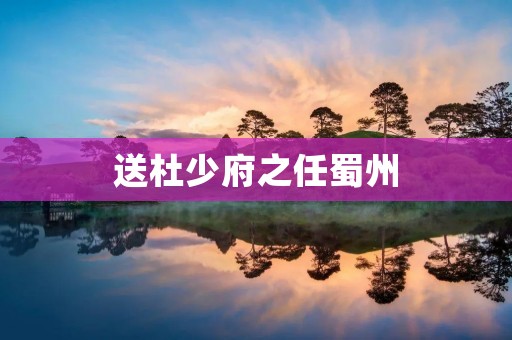 送杜少府之任蜀州 送杜少府之任蜀州
