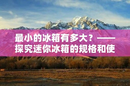 最小的冰箱有多大?——探究迷你冰箱的规格和使用场景 最小的冰箱有多大?——探究迷你冰箱的规格和使用场景