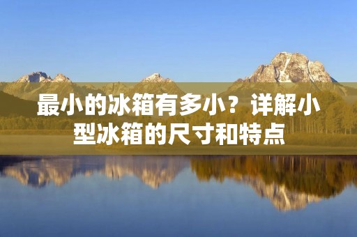 最小的冰箱有多小?详解小型冰箱的尺寸和特点