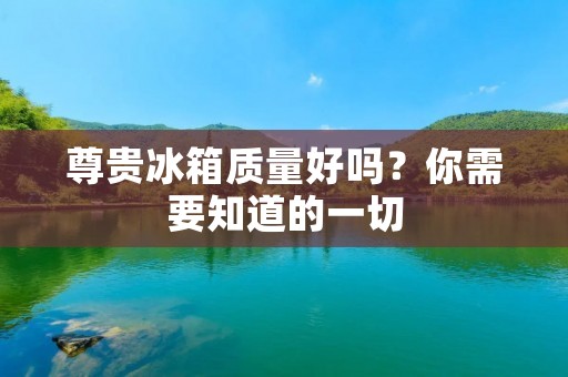 尊贵冰箱质量好吗？你需要知道的一切