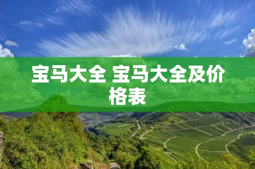 宝马大全 宝马大全及价格表 宝马大全 宝马大全及价格表