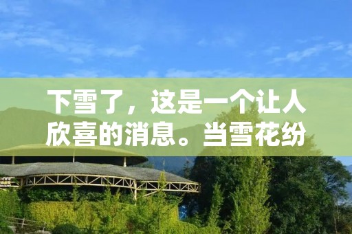 下雪了,这是一个让人欣喜的消息。当雪花纷纷扬扬地飘落在空中,整个世界都被染成了白色,这时候,我们就可以感受到冬天的气息。下面,我就来给大家分享一些表达下雪的经典的说说。
