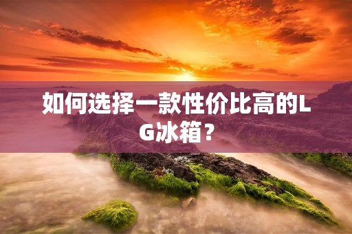 如何选择一款性价比高的LG冰箱？