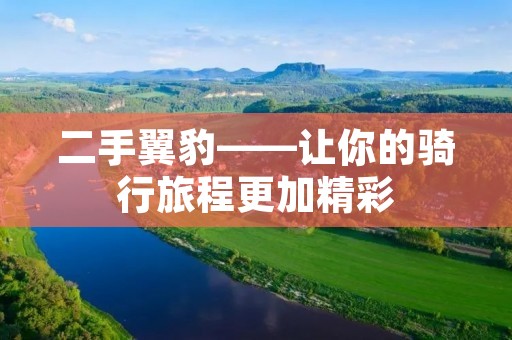 二手翼豹——让你的骑行旅程更加精彩