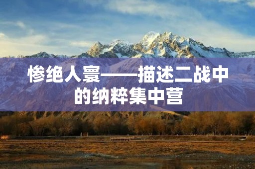 惨绝人寰——描述二战中的纳粹集中营