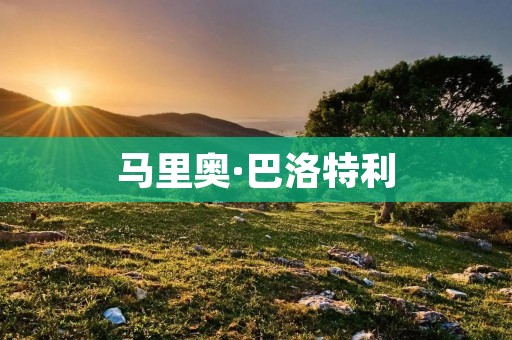 马里奥·巴洛特利:足球场上的天才与争议 马里奥·巴洛特利:足球场上的天才与争议
