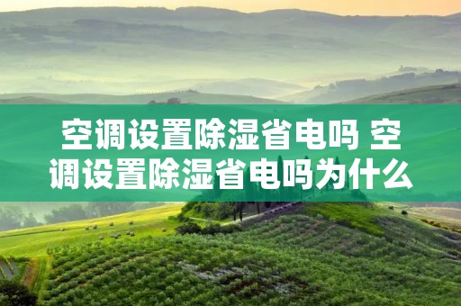 空调设置除湿省电吗 空调设置除湿省电吗为什么