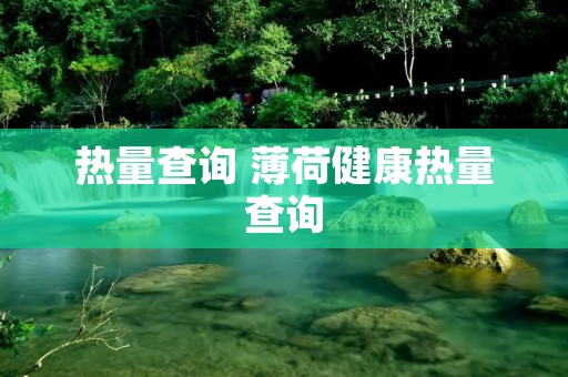 热量查询 薄荷健康热量查询