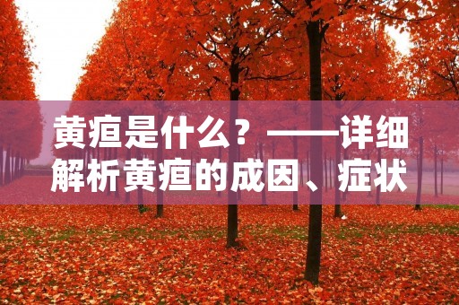 黄疸是什么?——详细解析黄疸的成因、症状及治疗方法 黄疸是什么?——详细解析黄疸的成因、症状及治疗方法