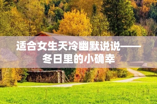 适合女生天冷幽默说说——冬日里的小确幸