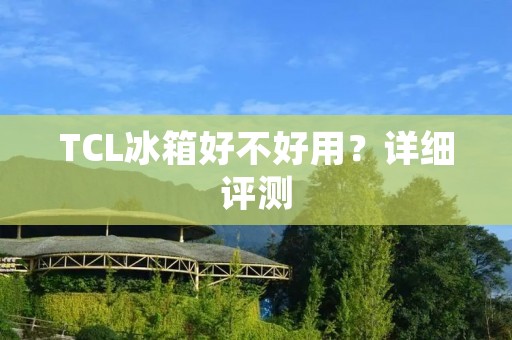 TCL冰箱好不好用？详细评测