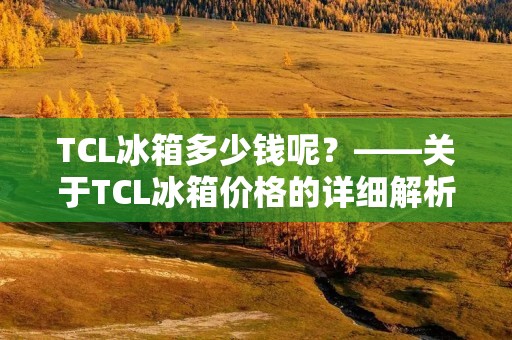TCL冰箱多少钱呢？——关于TCL冰箱价格的详细解析