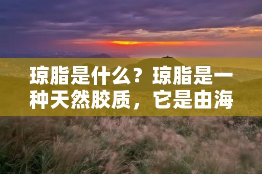 琼脂是什么?琼脂是一种天然胶质,它是由海藻、海蜇等海洋植物或动物中提取而成的一种胶状物质。琼脂是一种高分子化合物,其主要成分是多糖类物质,其中最主要的成分是半乳糖酸。