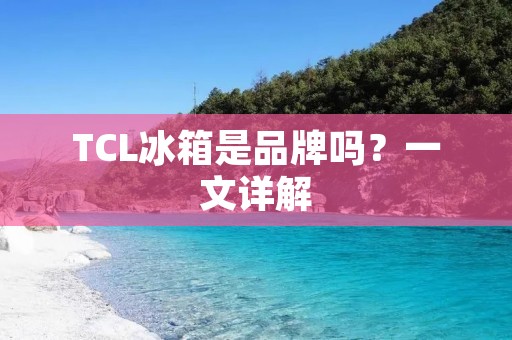 TCL冰箱是品牌吗？一文详解