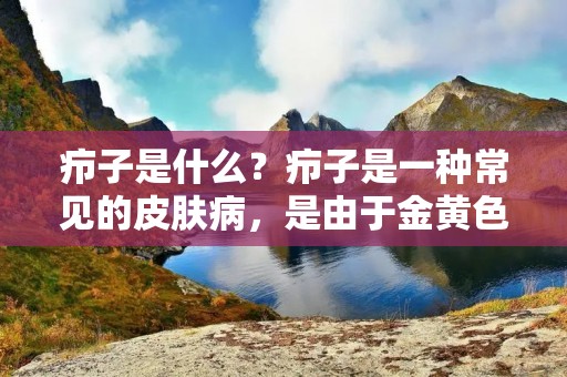 疖子是什么?疖子是一种常见的皮肤病,是由于金黄色葡萄球菌感染引起的,通常是在皮肤表面形成一个小的囊肿,通常会伴随着红肿、疼痛或痒等症状。疖子通常出现在头部、脸部、颈部、腋下、手臂、腿部等部位。虽然疖子通常是一种不严重的疾病,但如果不及时治疗,它可能会引起其他感染性疾病。 疖子是什么?疖子是一种常见的皮肤病,是由于金黄色葡萄球菌感染引起的,通常是在皮肤表面形成一个小的囊肿,通常会伴随着红肿、疼痛或痒等症状。疖子通常出现在头部、脸部、颈部、腋下、手臂、腿部等部位。虽然疖子通常是一种不严重的疾病,但如果不及时治疗,它可能会引起其他感染性疾病。