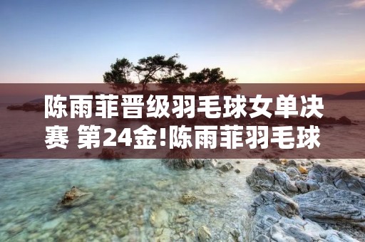 陈雨菲晋级羽毛球女单决赛 第24金!陈雨菲羽毛球女单夺金